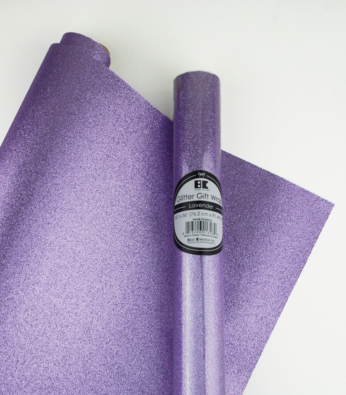 Best Creation Glitter Gift Wrap, 30 x 36-Inch Lavender 2 ROLLS